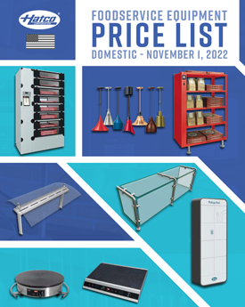 November 2022 Hatco Domestic Equipment Price List