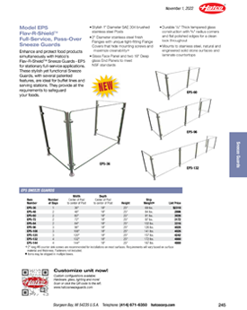 November 2022 Domestic Equipment Price List