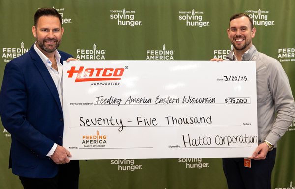 Hatco Celebrates 75th Anniversary with $75,000 Donation to Feeding America Eastern Wisconsin
